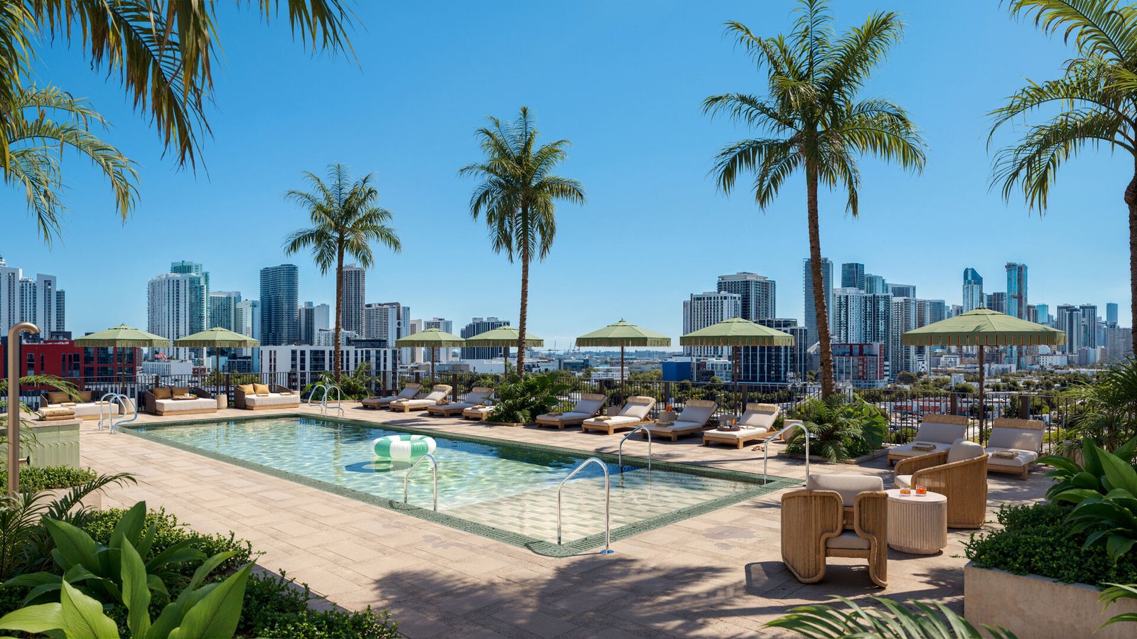 Rooftop resort pool